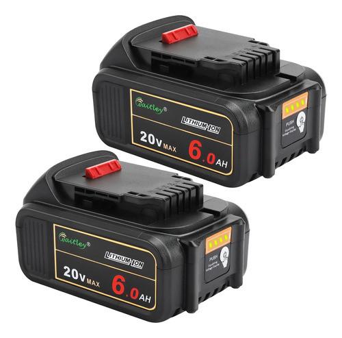 Baterías De Repuesto Compatibles Con Dewalt, 2 Pack, 20v 0