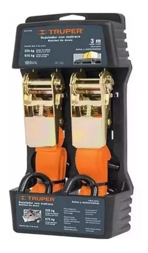 2 Cinta Sujetadora Malacate Vehículo 3 Mts Plaza Verdi 0