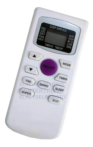 Control Remoto Aire Acondicionado Para Tcl Hitachi Sense Eco 0