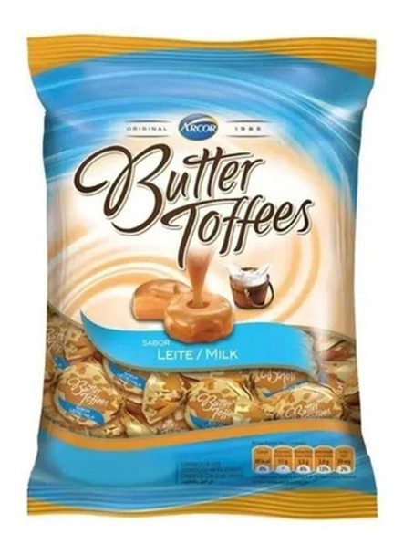 Bala Butter Toffees Leite - Arcor Bala De Leite 0