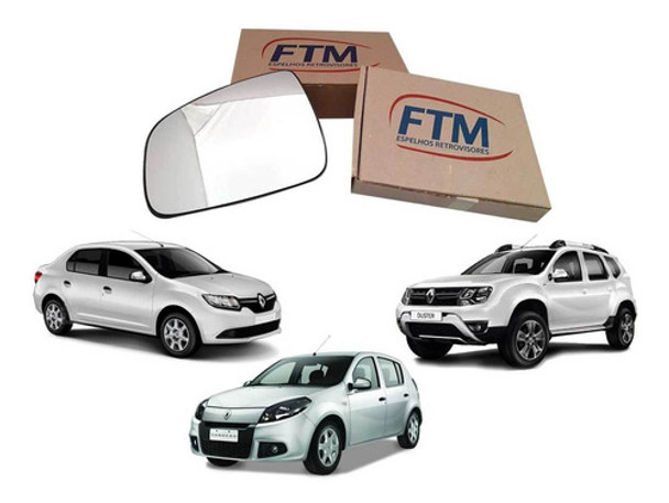 Vidrio Espejo Logan Sandero Duster 11 A 14 Stepway Izquierdo 0