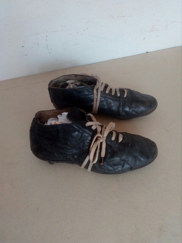 Antiguos Botines Futbol Original De Epoca Deco Coleccion 0