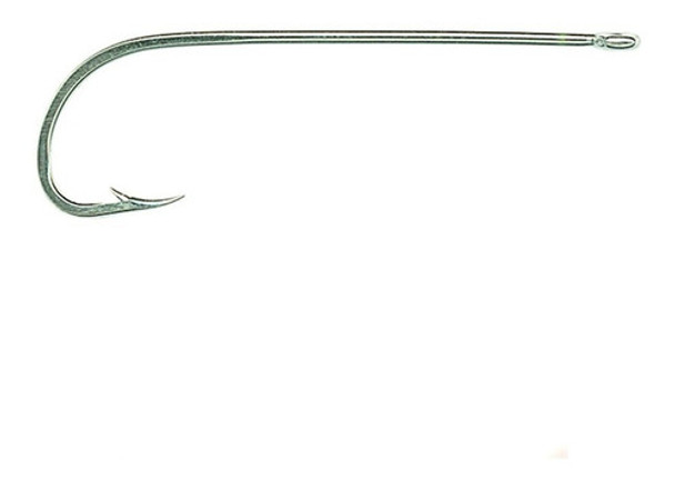 Anzuelos Mustad 92611 Pata Larga N°1 Niquielados X14unidades 0
