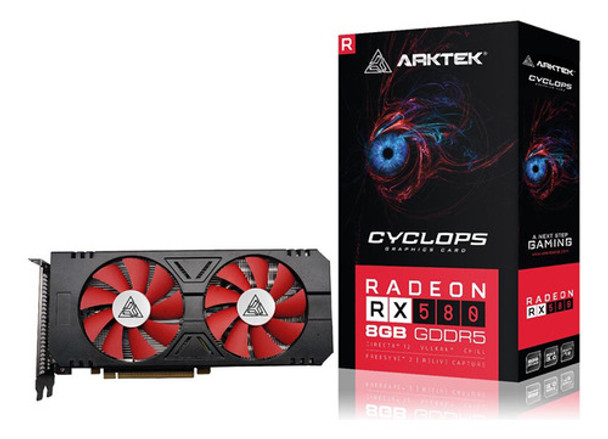 Tarjeta De Video Arktek Amd Rx580 8gb Gddr5 256bit Hdmi Dpx3 0