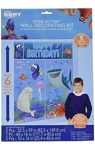 Finding Dory Scene Setter Kit De Decoracion De Pared 5 Pieza 0