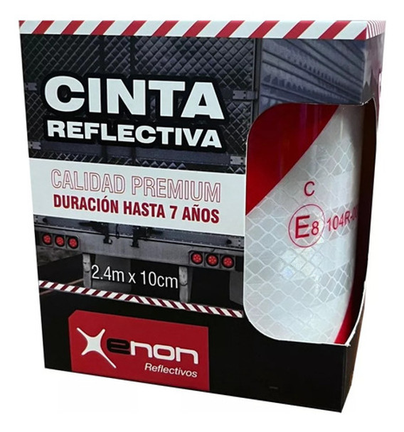 Cinta Reflectiva Paragolpe Camiones 2,40mt Aprobada Mtop 0