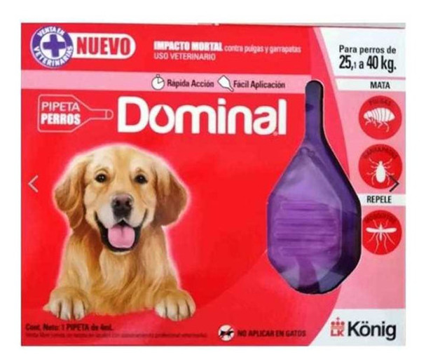 Pipeta Antipulgas Y Garrapatas Dominal Para Perros 25_40kg 0