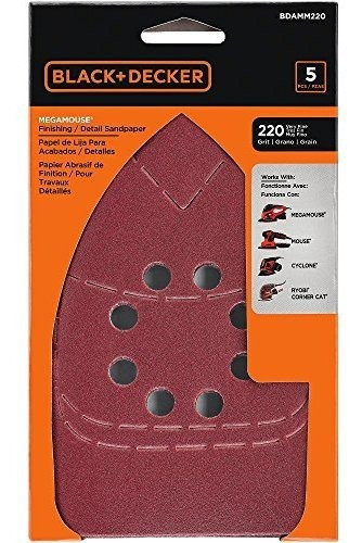 Blackdecker Bdamm220 220g Mega Mouse Papel De Lija 5pack 0