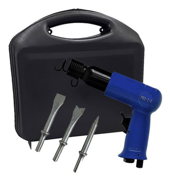 Martelete Pneumático Rebarbador Pro-310 + Cinzéis + Maleta 0