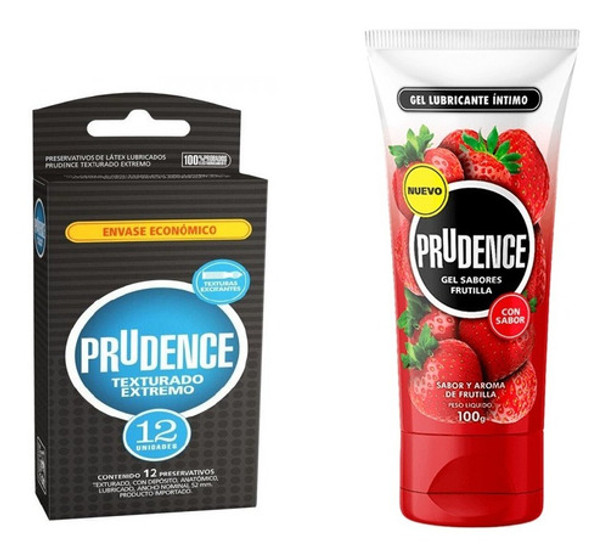 Preservativo + Gel Lubricante Prudence Texturado Extre X 12 0