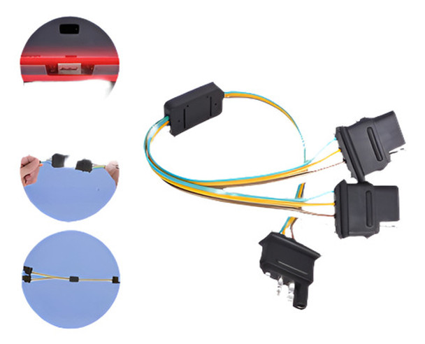 Mictuning 2 Vías 4 Pin Y Remolque Splitte Arnés Del Adaptado 0