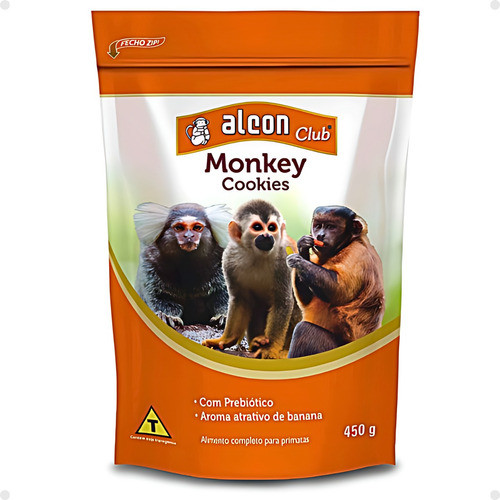 Comida Ração Macaco Sagui Primata Alcon Monkey Cookies 450g 0