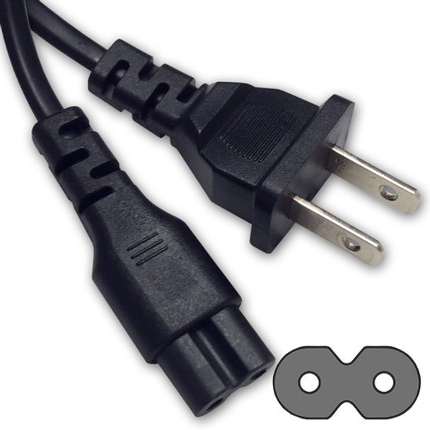 Ipax 10ft Long Two Prong Adaptador De Corriente Ca Cable. 0