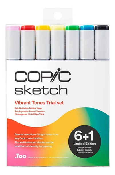 Marcadores Copic Sketch Vibrant Tones 6+1 Gratis 0
