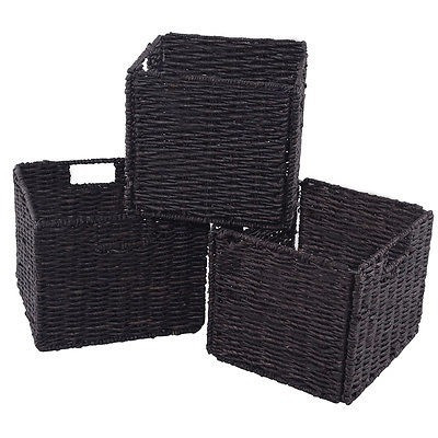 Set De 3 Cestas De Almacenamiento Plegable Nesting Rectangul 0
