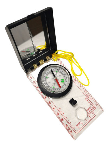 Brujula Para Mapa - Regla - Espejo - Cordón - Modelo Dc45-6 0