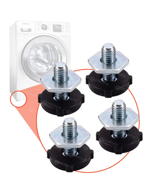 Kit 4 Pés Regulável Lavadora E Lava E Seca Samsung 0