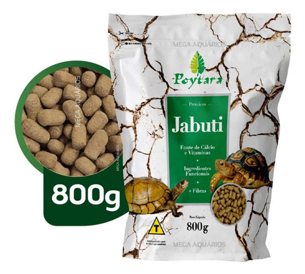 Poytara Premium Jabuti Ração Especial Tartarugas 800g 0