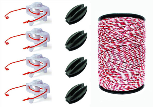Barbante Eletroplastico 2000 Metros + Kit Cerca Eletrica 0