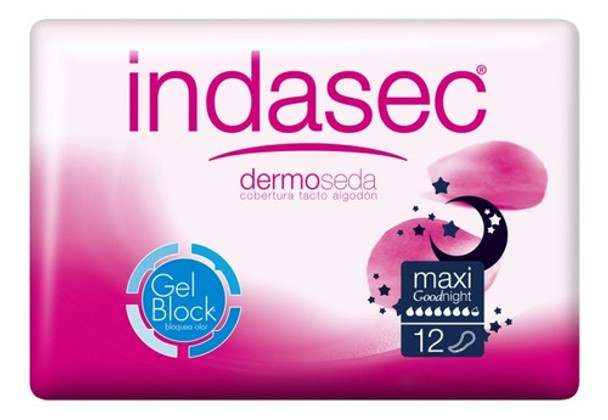 Indasec Apositos Absorbentes Maxi Goodnight 12 Unidades 0