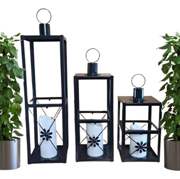 Set 3  Farol Fanal Decorativo Para  Vela  Decorativo 0