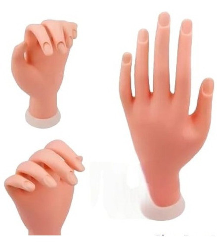 Mano Flexible Para Practica Manicura Uñas Esculpidas 0