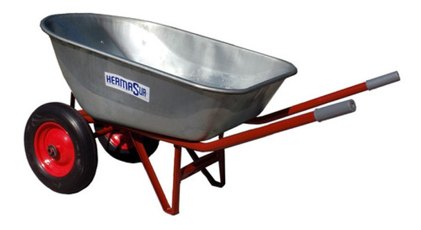 Carretilla 100lts Zincada Hermasur® Doble Rueda 0