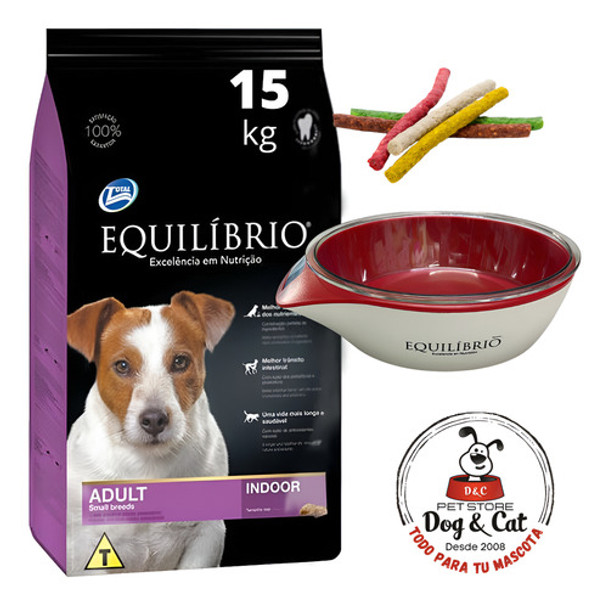 Equilibrio Adulto Raza Pequeña 15kg + Regalos! (2 Bol 7.5kg) 0