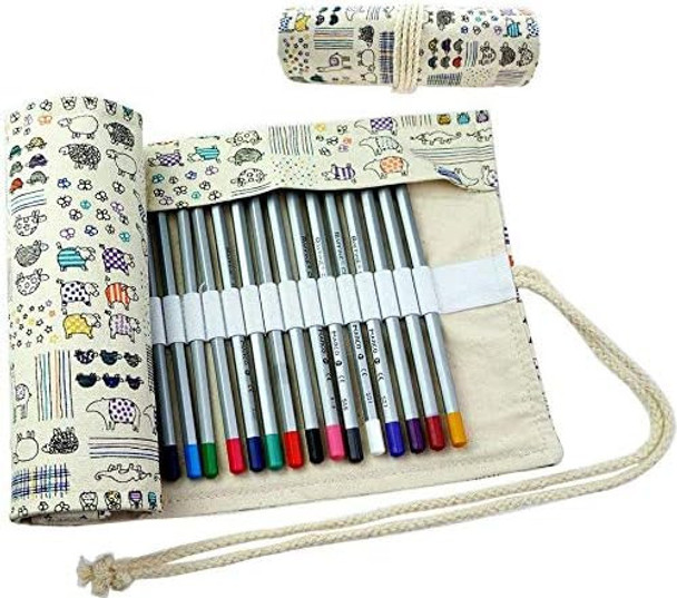 Cartuchera Enrollable De Lona Creoogo Para 36 Lapices 0