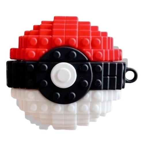 Capa Compatível AirPods 1/2 Silicone Pokebola Lego 0