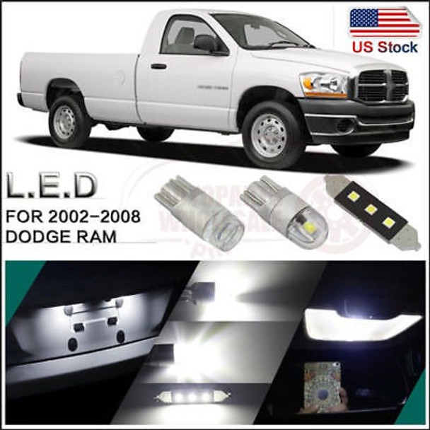 9pcs Blanco Interior Paquete Led Kit De Luces Para Ram 2002- 0 9pcs Blanco Interior Paquete Led Kit De Luces Para Ram 2002- 0