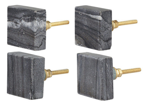 4 Tiradores De  Marmol Gris (727ycnmg) 0