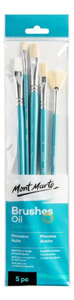 Set De 5 Pinceles De Cerda Premium Para Pintar Con Oleo 0