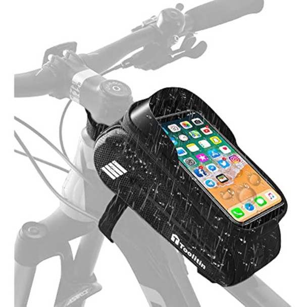 Toolitin Bike Phone Front Frame Bag,waterproof Top 0