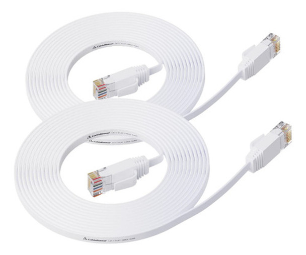 Cable Ethernet Cat 6 De 10 Pies, Paquete De 2 Unidades (a Un 0
