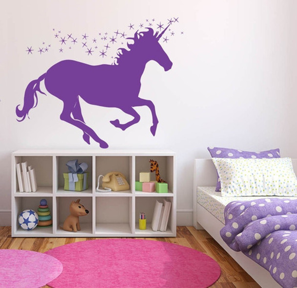 Vinilo Decorativo Pared [6wgmspmg] Unicornio 0