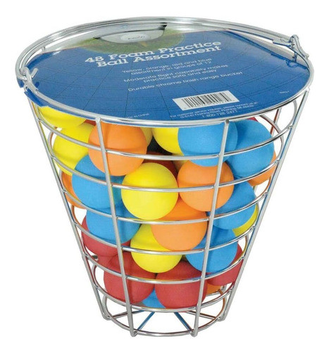 Balde Intech Con 48 Bolas De Golf De Espuma Multicolor 0
