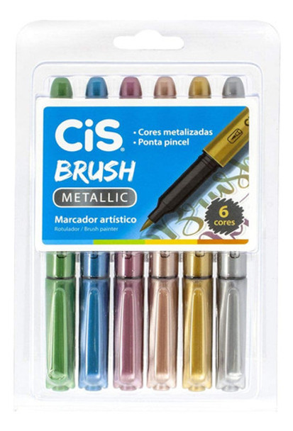 Caneta Marcador Cis Brush Metallic E 0