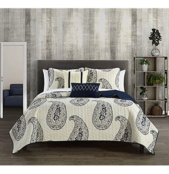 Chic Home Safira Juego De Edredón De 5 Piezas Ropa De Cama C 0 Chic Home Safira Juego De Edredón De 5 Piezas Ropa De Cama C 0