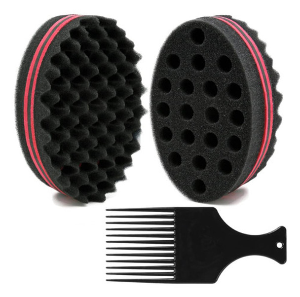 Cepillo De Pelo De Peluquería Mágica Esponja Twist Para Afro 0