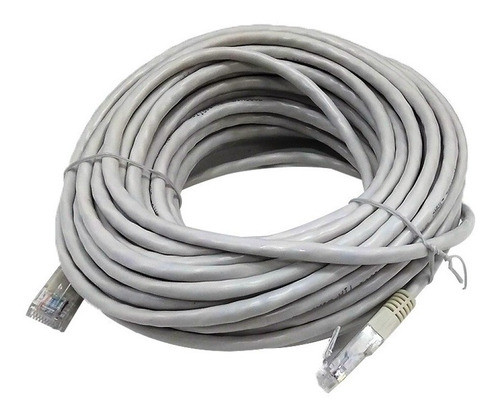 Cable De Red 20 Mts Rj45 Con Fichas Armado Ethernet Utp 0