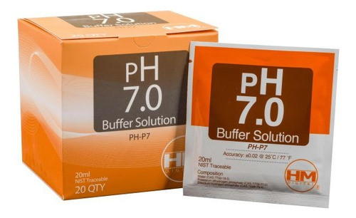 Buffer Hm Ph 7.0 X 20ml Solucion Para Medidor Buffer Cultivo 0