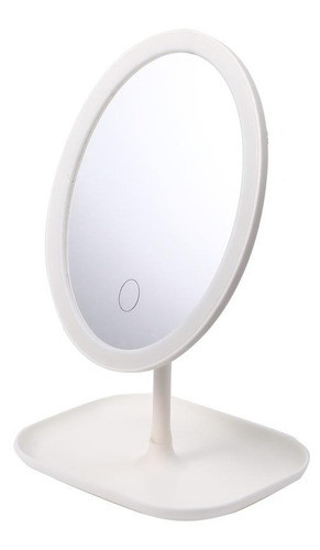 Espejo Maquillaje De Pie Oval Con Luz Led 21cm 0