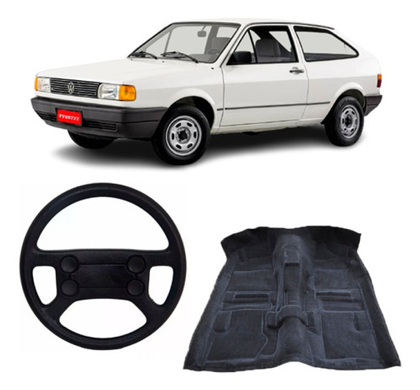 Kit Volante Completo + Carpete Moldado Voyage 1988 1989 1990 0