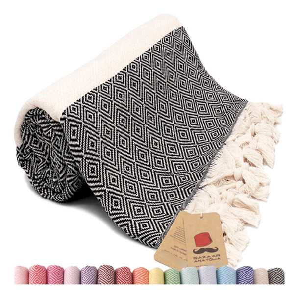 Toalla Turca Bazaar Anatolia Diseño Diamante Gran Tamaño 0