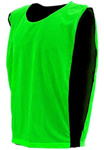 Kit Com 10 Coletes De Treino Dupla Face Verde Limão/preto 0