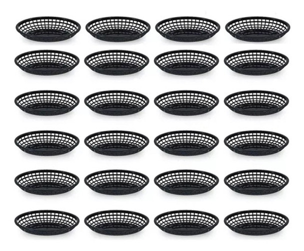 Cesta Cestinha Oval Servir Lanches Fritas (kit Com 24 Peças) 0 Cesta Cestinha Oval Servir Lanches Fritas (kit Com 24 Peças) 0