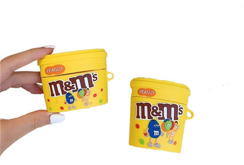 Capa Compatível AirPods 1/2 Silicone M&m's Pote 0