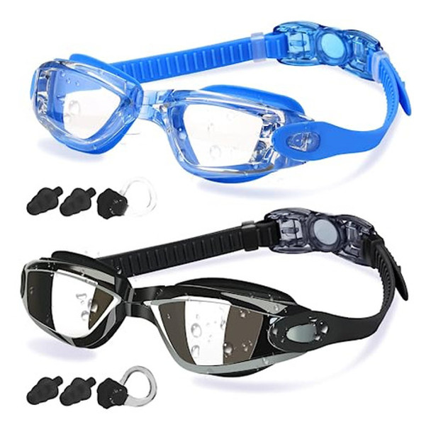 Gafas De Natación Con Protección Uv Y Tapones. 2 Unidades 0 Gafas De Natación Con Protección Uv Y Tapones. 2 Unidades 0