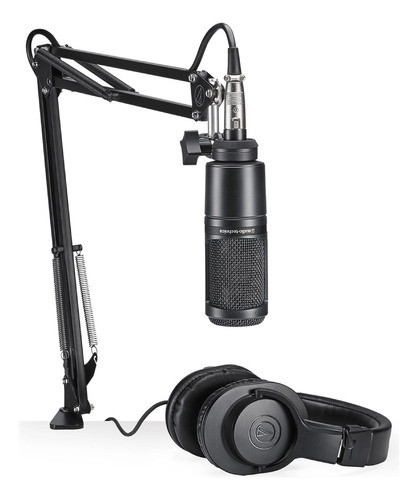 Pack Microfono Condensador Audio Technica At2020pk 0
